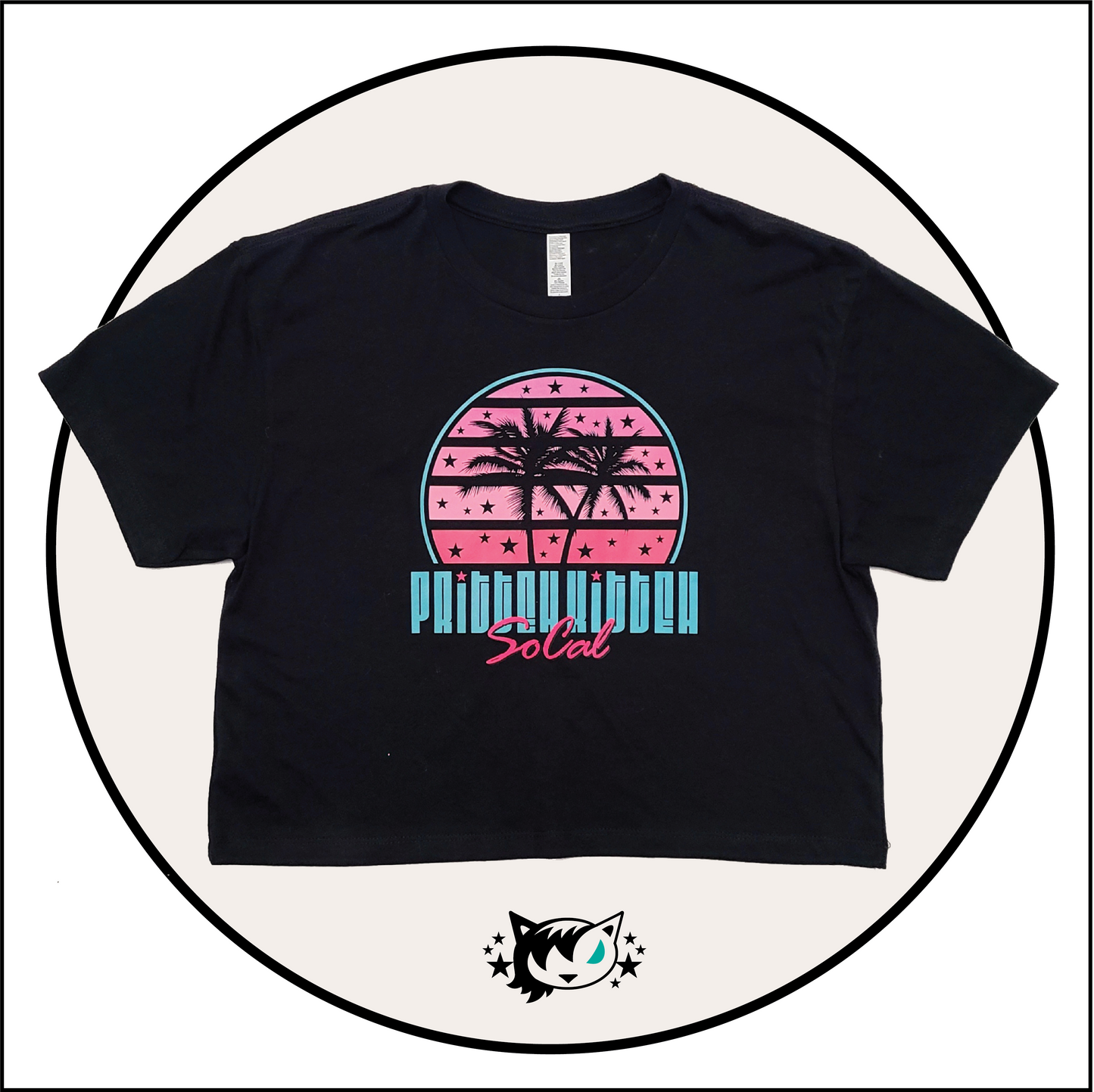 SoCal Retro Sun crop top