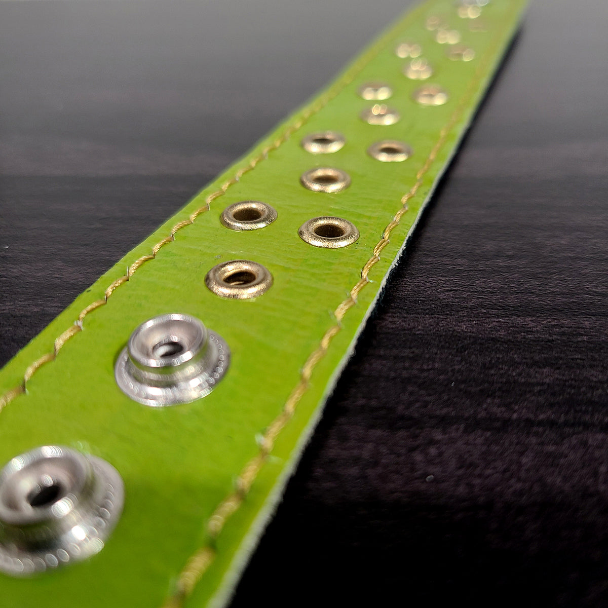Premiere Avocado Green Leather Bracelet