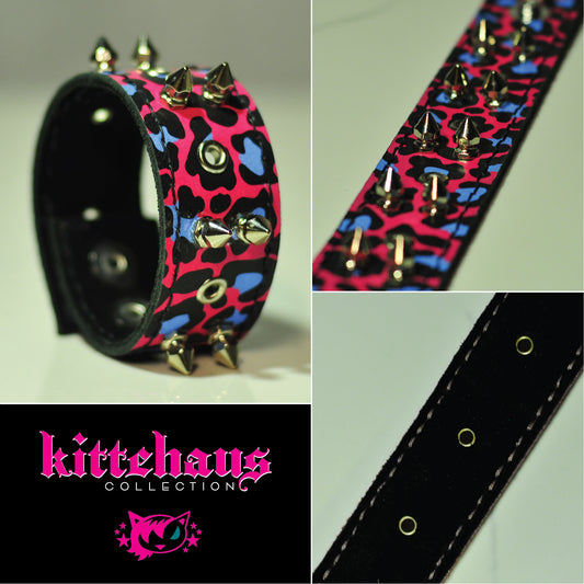 Premiere Pink Retro Leopard Leather Bracelet