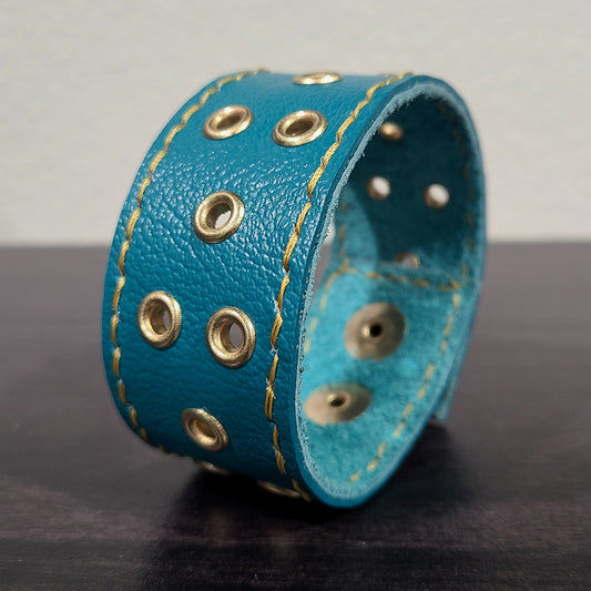 Premiere Dark Teal Leather Bracelet