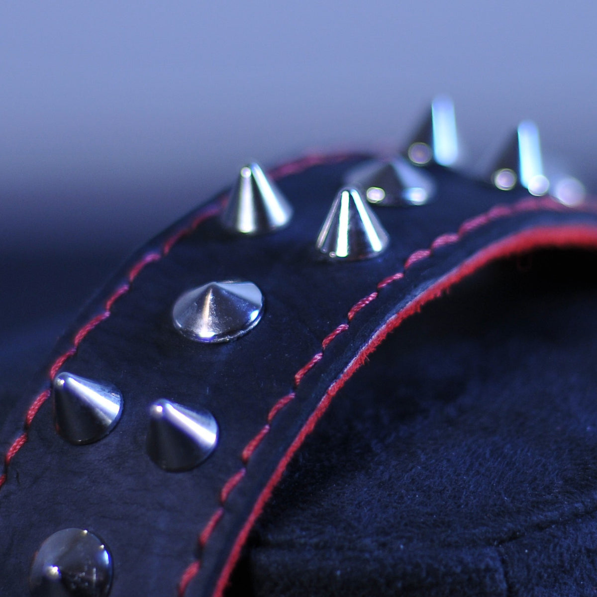 Bleeding Hearts Spiked Leather Bracelet