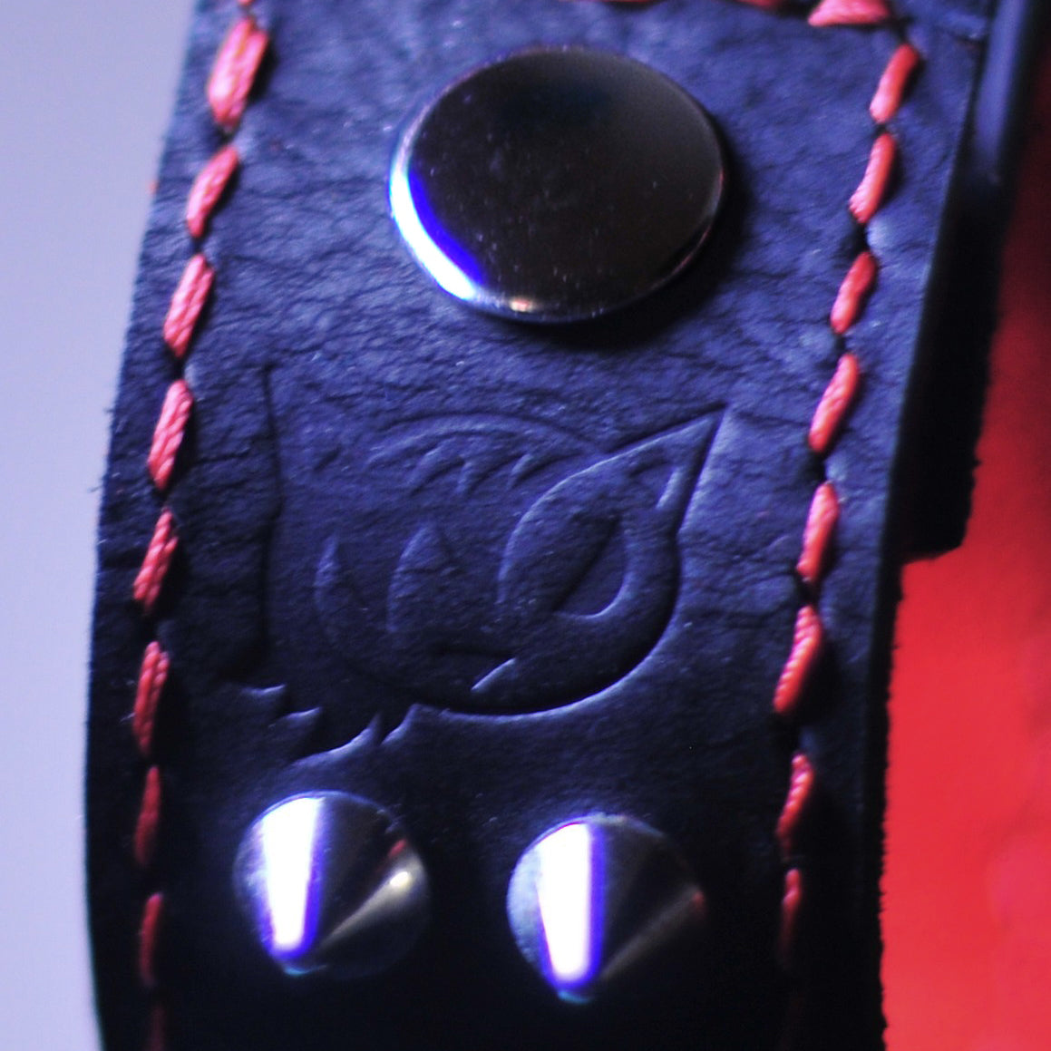 Bleeding Hearts Spiked Leather Bracelet